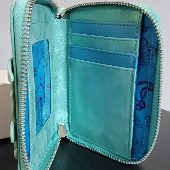 Loungefly Disney The Little Mermaid Glitter Portrait Small Zip Wallet - Picture 4 of 4